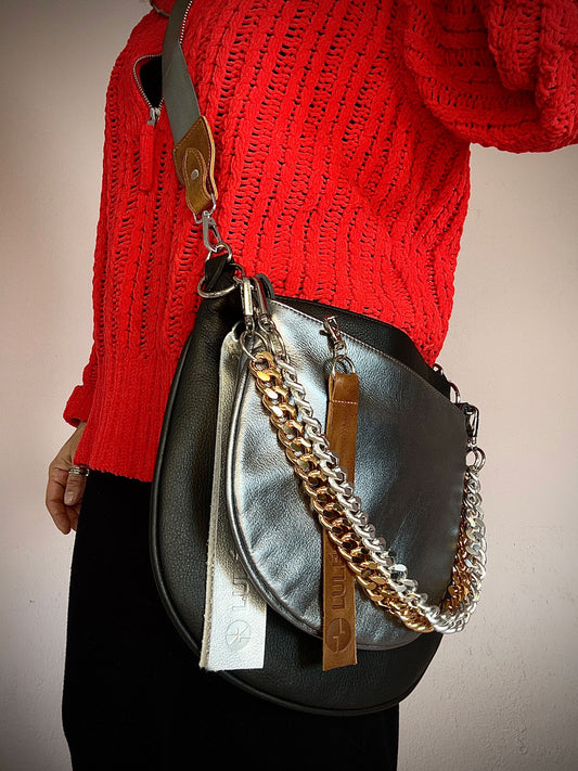 Dúo Bag Negro y Plata Noche