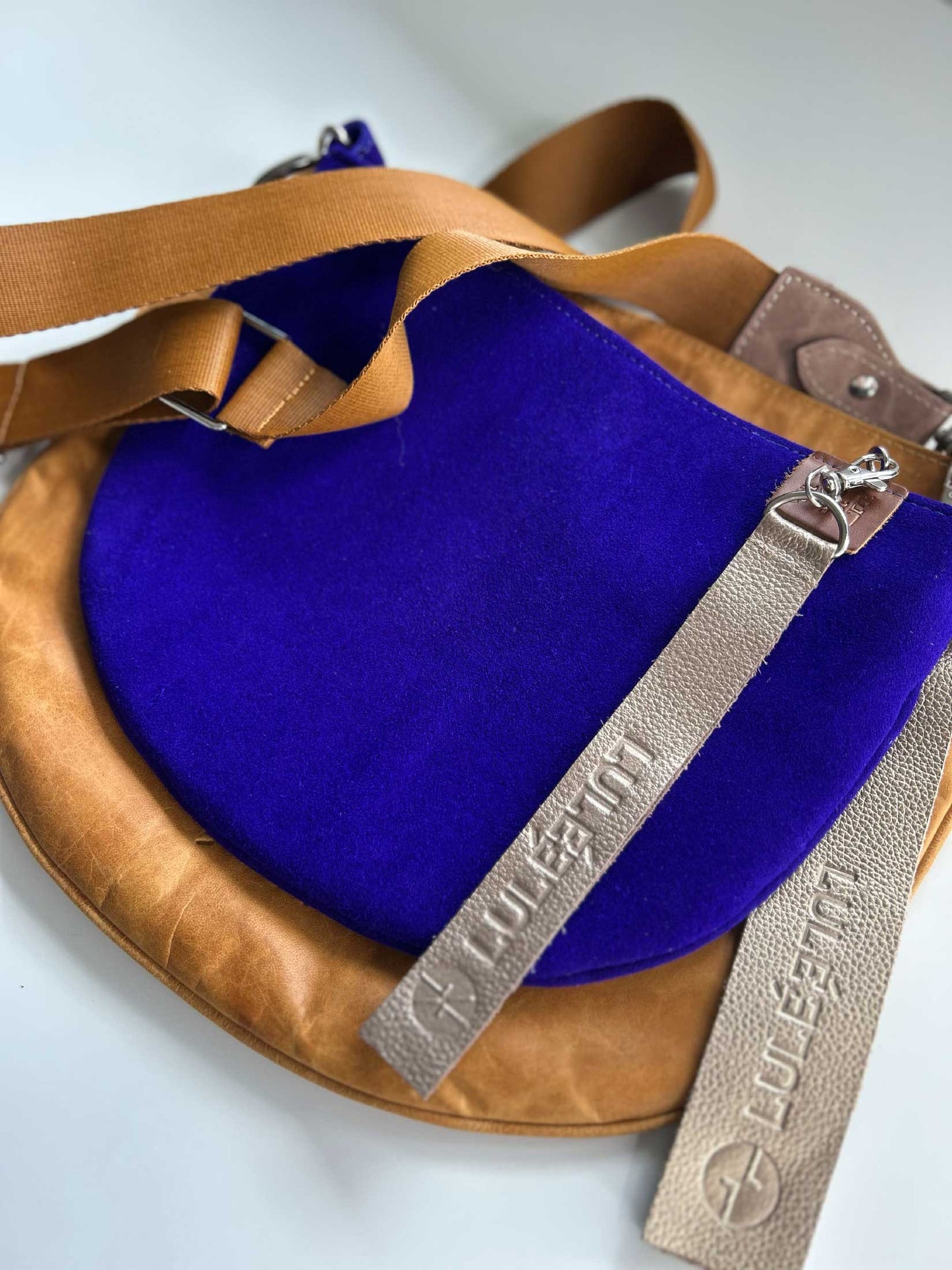 Dúo Bag Miel y Azul Violeta