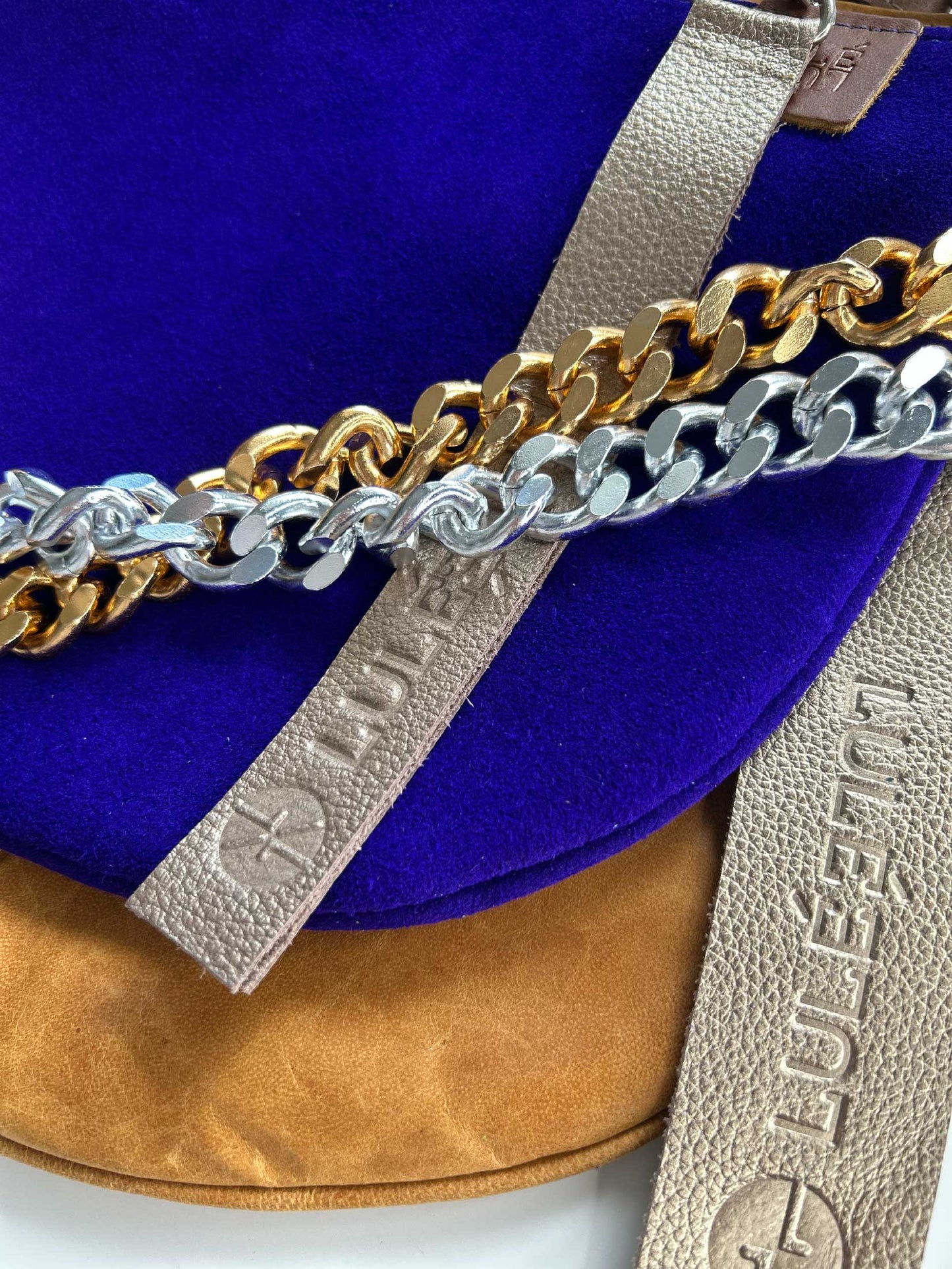 Dúo Bag Miel y Azul Violeta