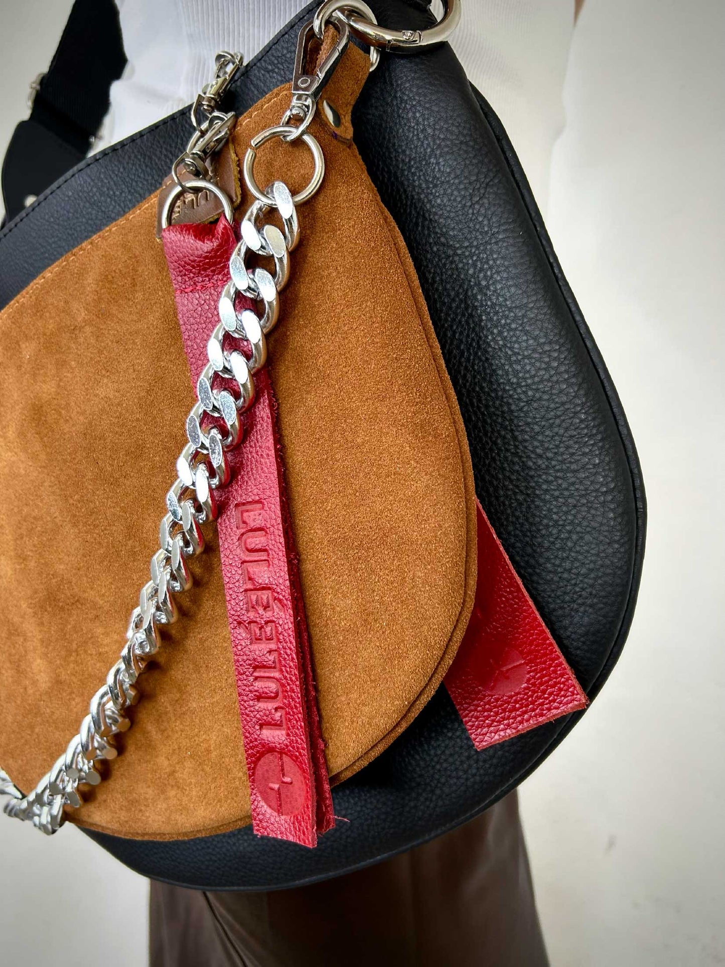 Dúo Bag Negro y Caramelo