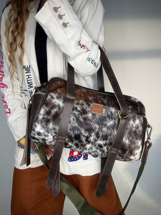 Lulé Bag Pinta Cow Print Mediana