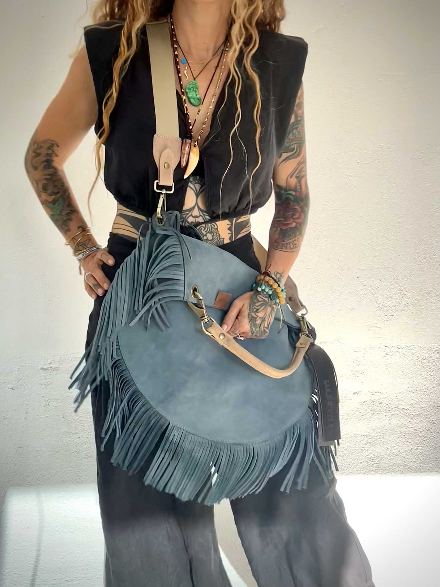 Nativa Bag Strap Gris Azul