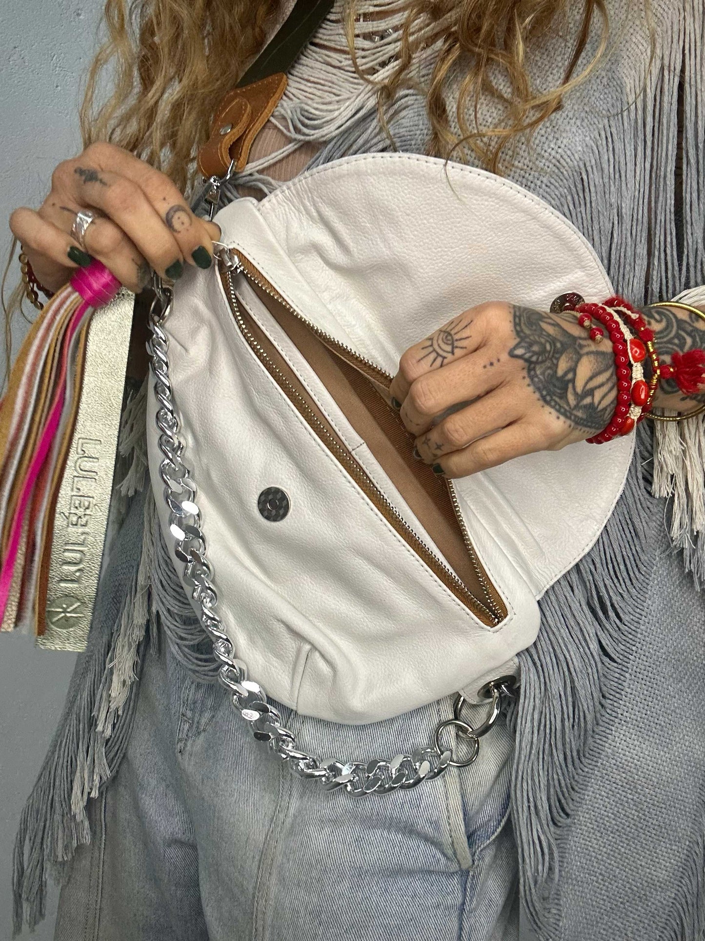 Reptilia Bag Off White / Vainilla