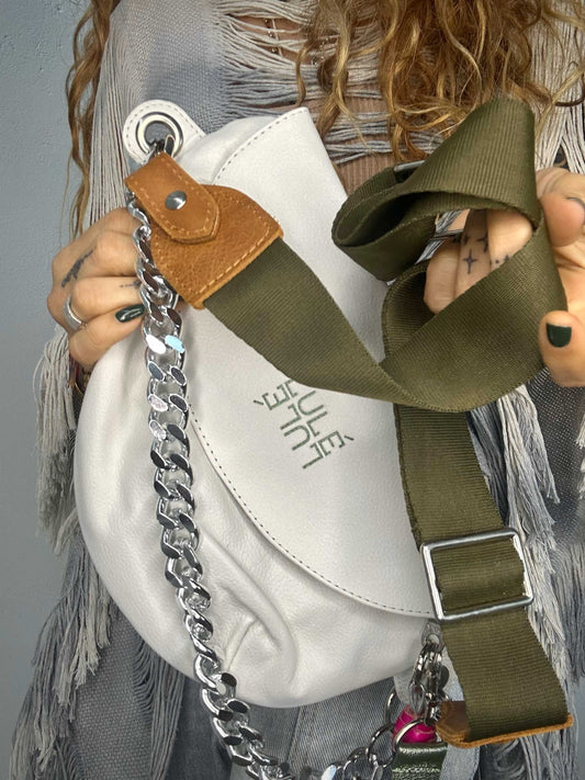 Reptilia Bag Off White / Vainilla