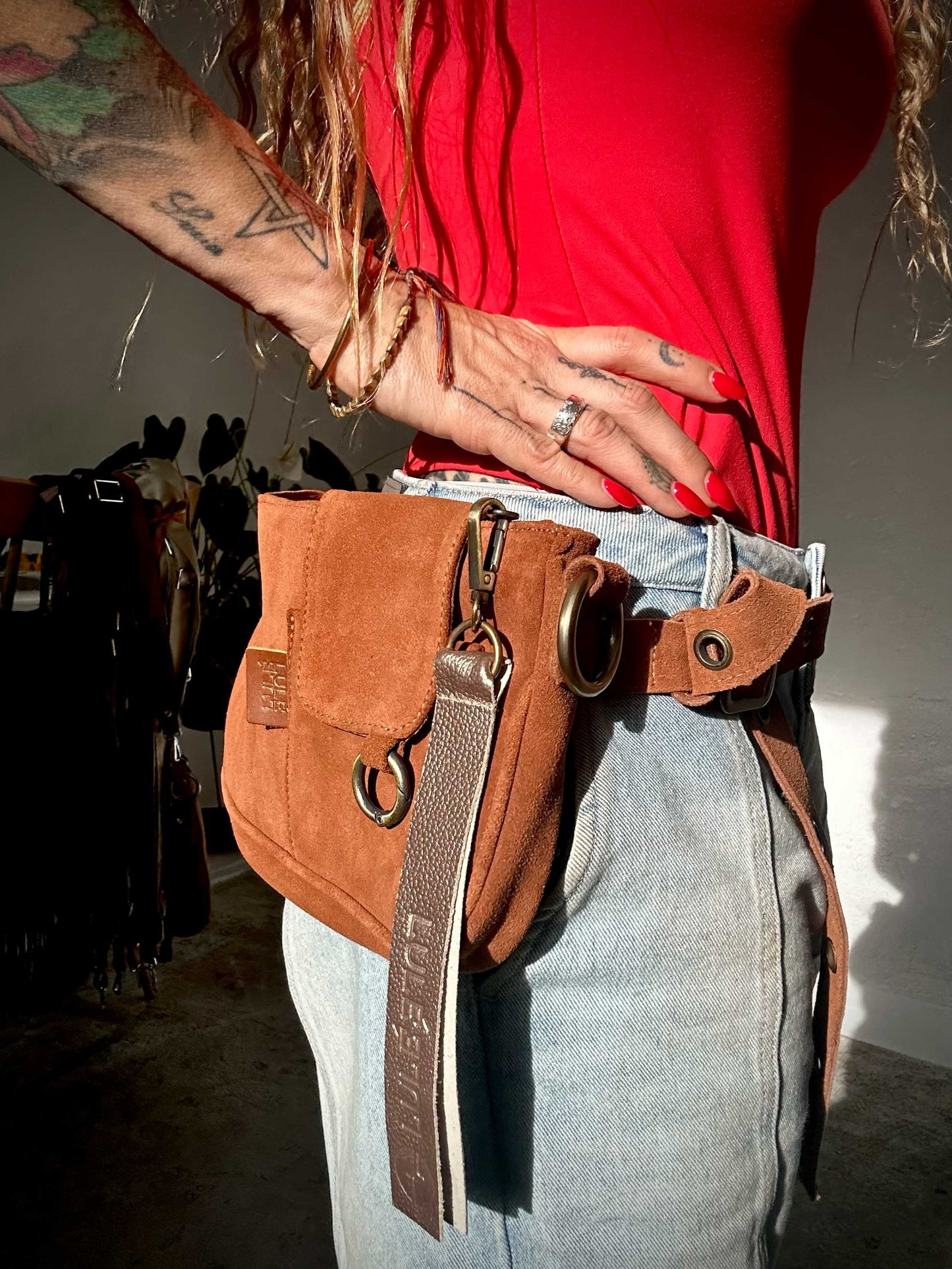 La Roma Bag Mini Miel Gamuzada