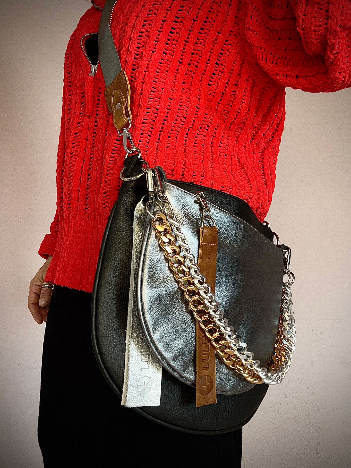 Dúo Bag Negro y Plata Noche