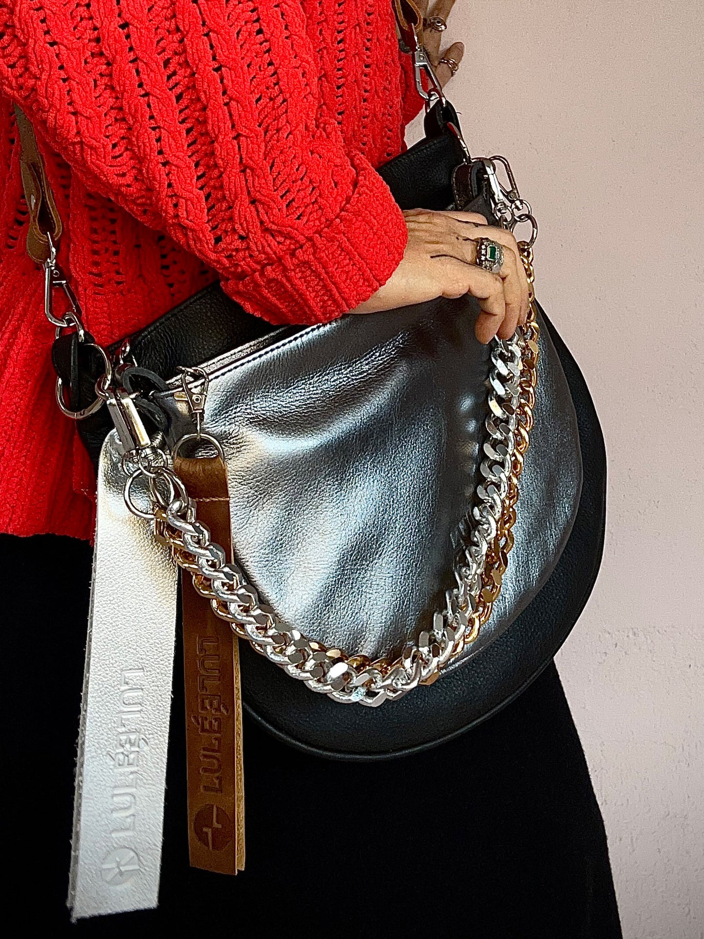 Dúo Bag Negro y Plata Noche