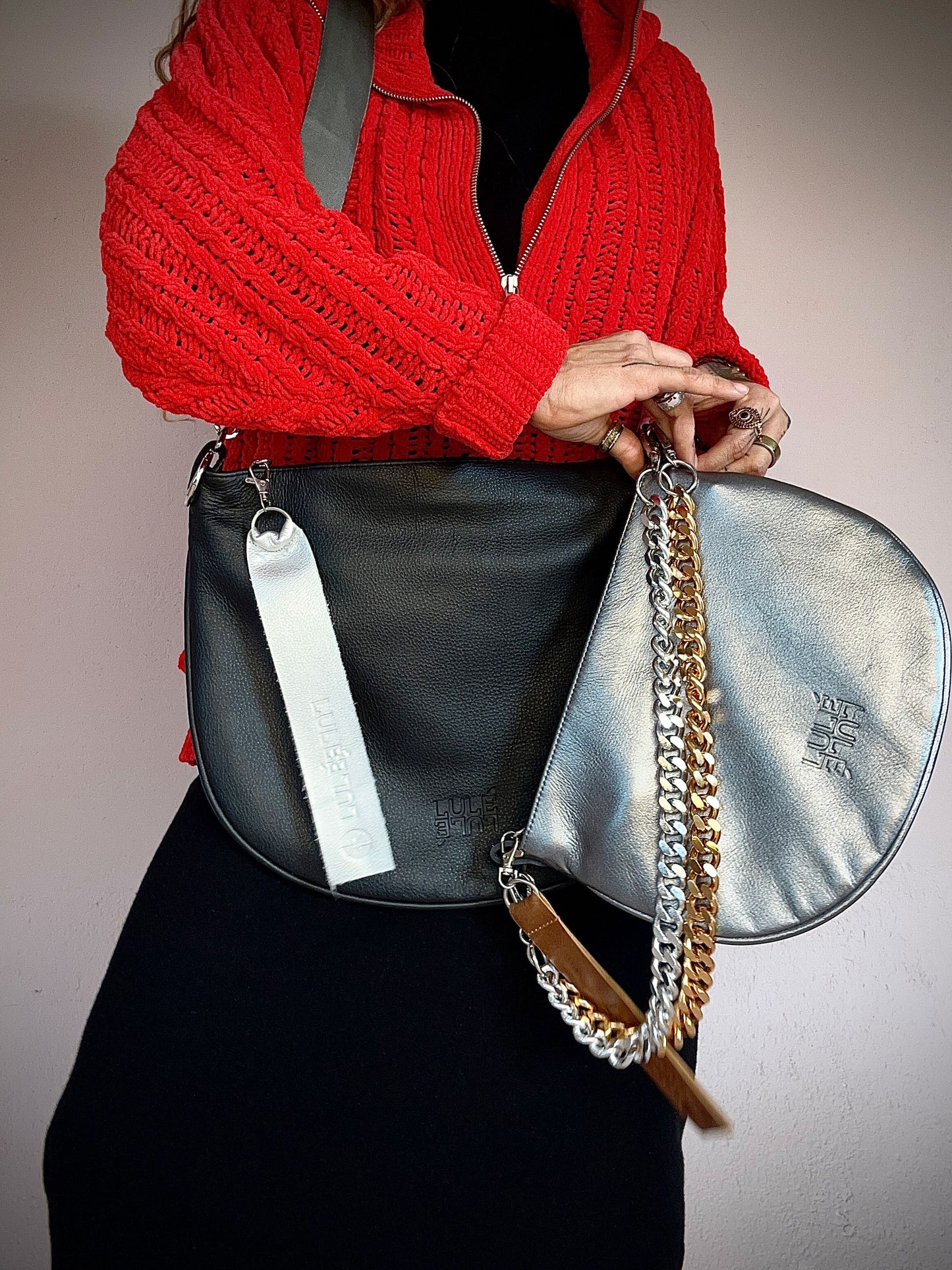 Dúo Bag Negro y Plata Noche