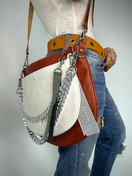 Dúo Bag Coñac y Off White