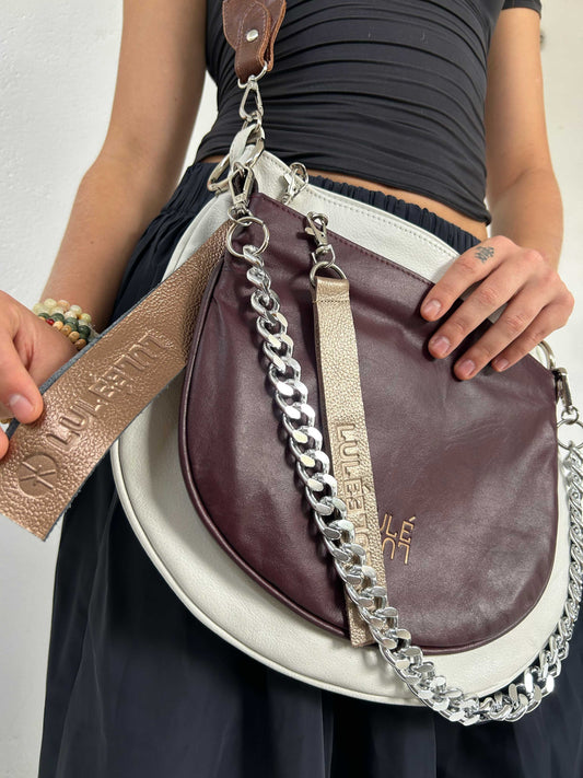 Dúo Bag Off White Burgundy