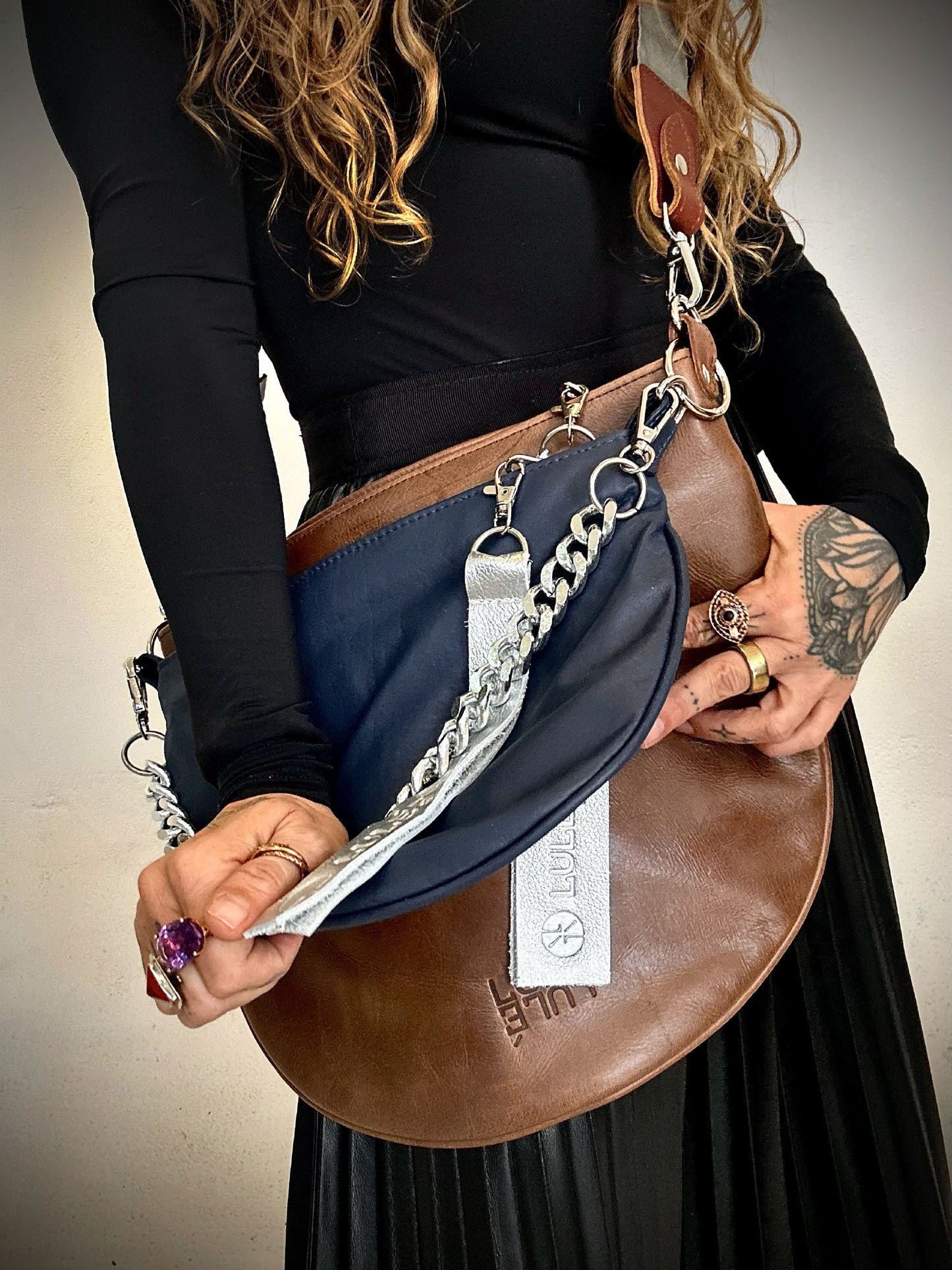 Dúo Bag Marrón y Azul