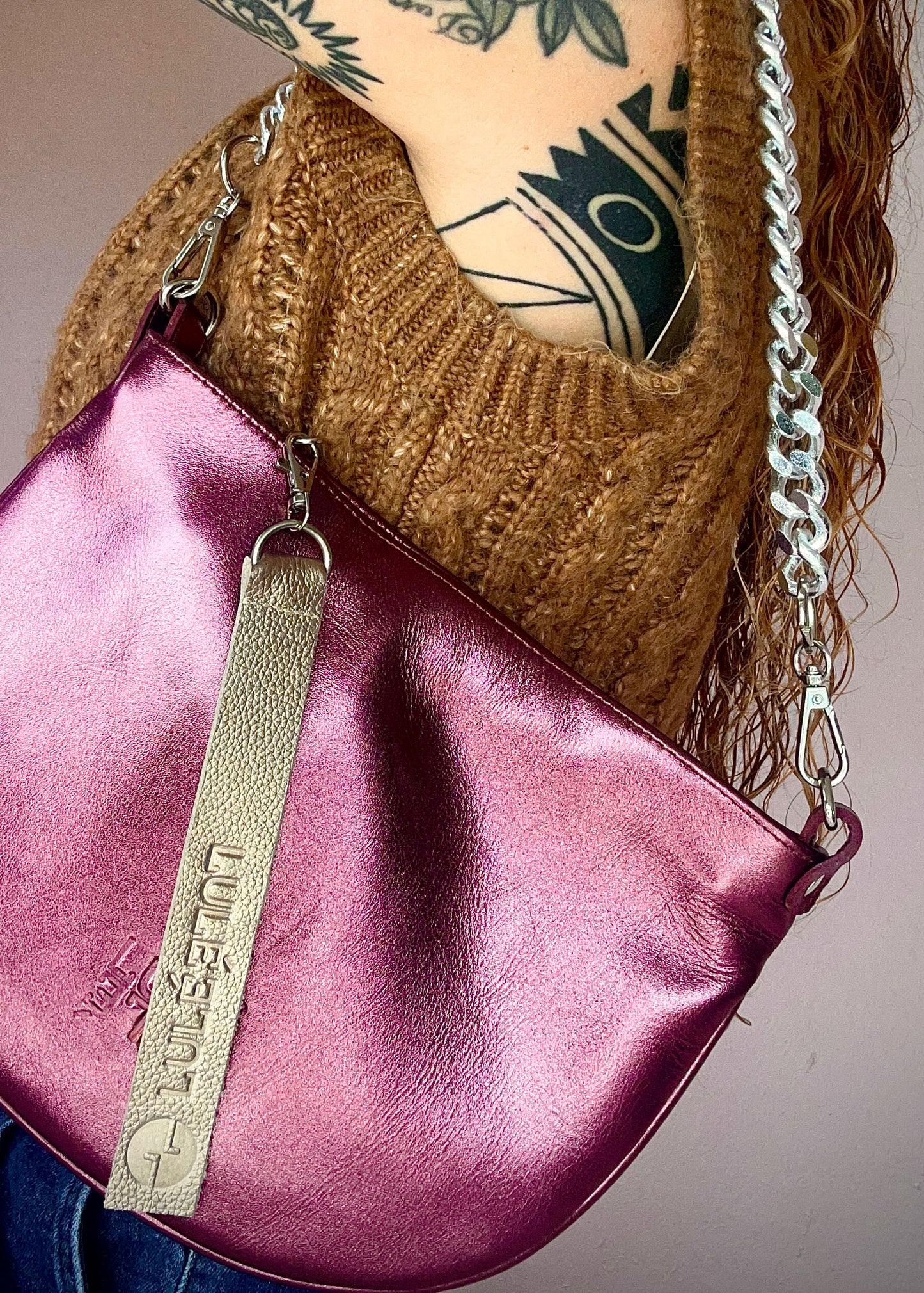 Dúo Bag Café y Uva Metalizada
