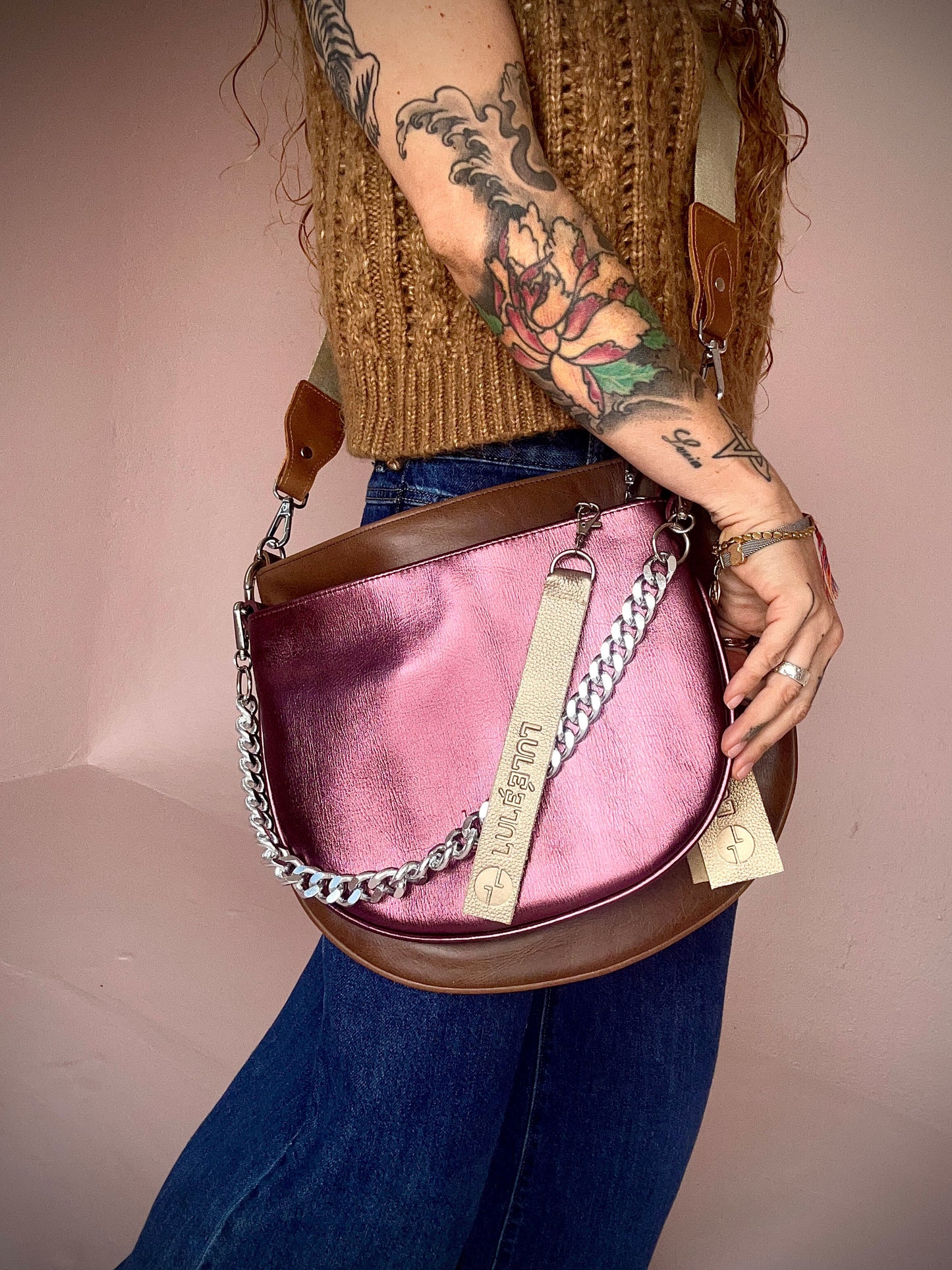 Dúo Bag Café y Uva Metalizada