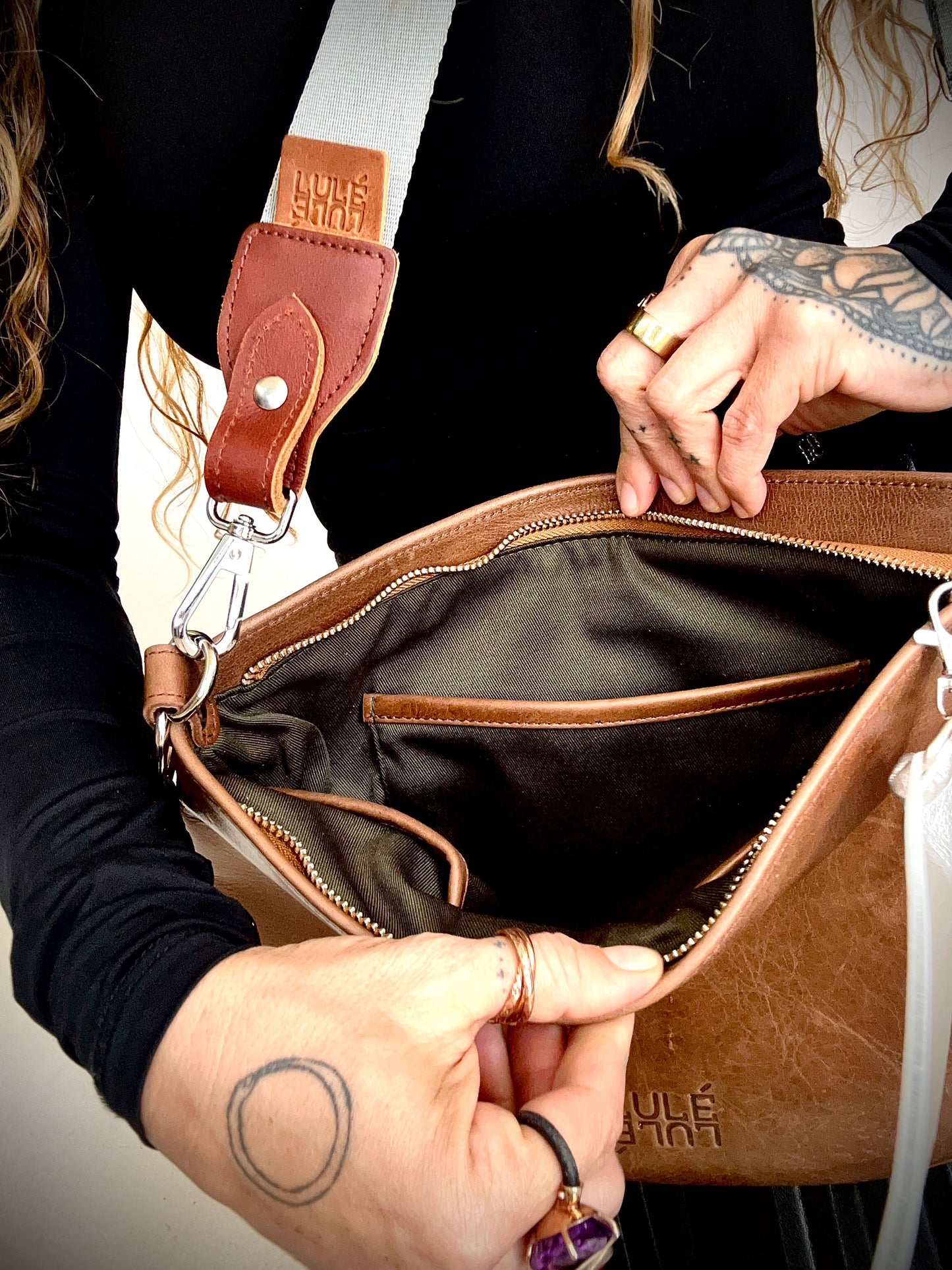 Dúo Bag Plateado y café