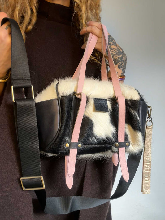 Lulé Bag Manchas negras y rosa