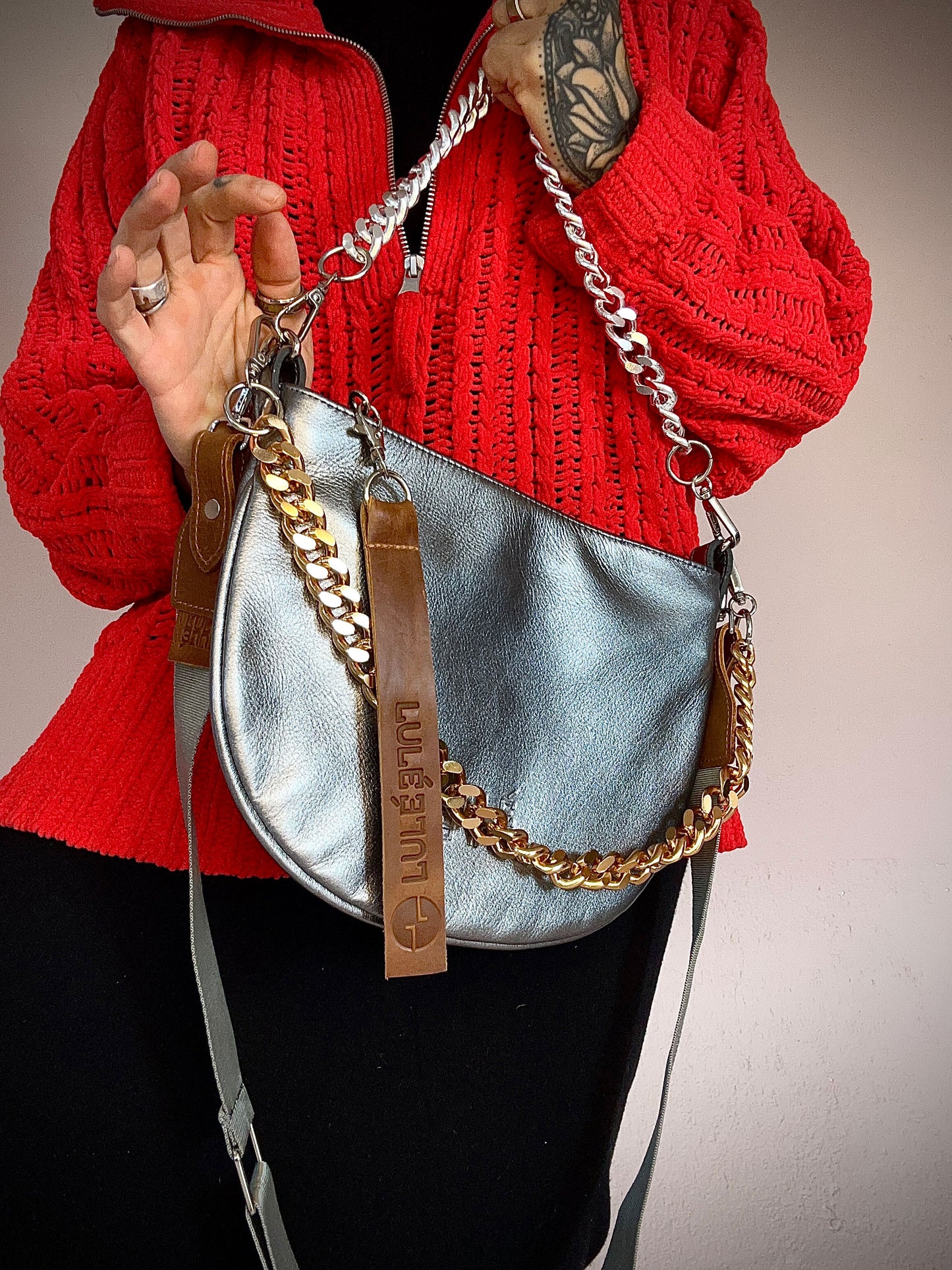 Dúo Bag Negro y Plata Noche
